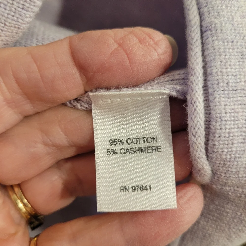 J. Jill lavender oversized boxy kimono sleeve sweater with cashmere  S.     D67 - Picture 6 of 6